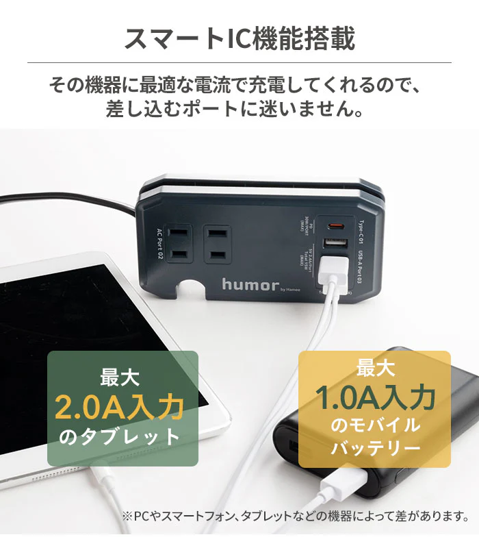 【急速充電対応】おしゃれ充電器 humor handy Plus AC PD30W対応 USB タップ - Image 9