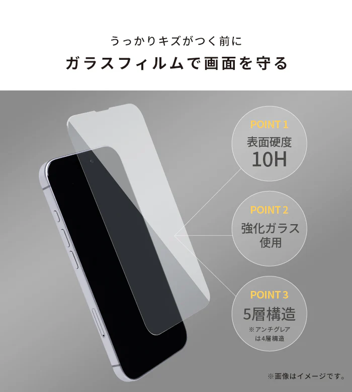 ＜2枚セット＞【iPhone 17e/16/16 Pro/16 Plus/16 Pro Max/16e/15/15 Plus/14/14 Pro/14 Pro Max/13/13 Pro専用】iFace Round Edge Tempered Glass Screen Protector ラウンドエッジ強化ガラス 画面保護シート(アンチグレア/のぞき見防止/ブルーライトカット) - Image 12